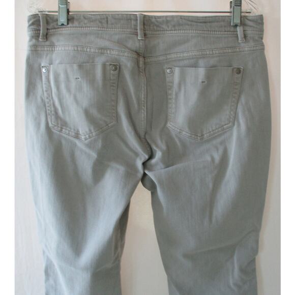 J. Jill Denim Women's Authentic Fit Mid Rise Slim Ankle Beige Jeans Size 12 - Picture 5 of 10